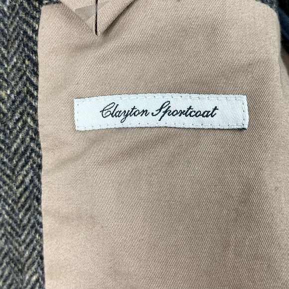 J. Crew NWT Men’s Yorkshire Tweed Brown Herringbone Wool Clayton Sportcoat 40R - Picture 7 of 12